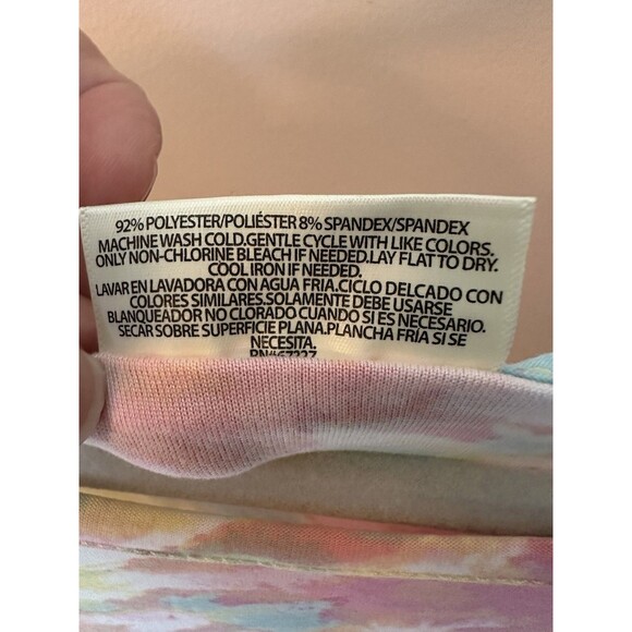 Bobbie Brooks Top Women’s 2X Short Sleeve Popover Watercolor Pastels Stretch - Picture 5 of 6